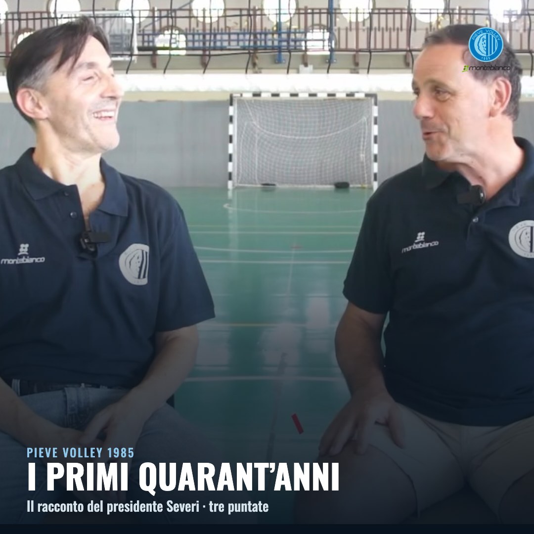 Saverio Severi e Alberto Scarsi durante l'intervista sui primi quarant'anni del Pieve Volley